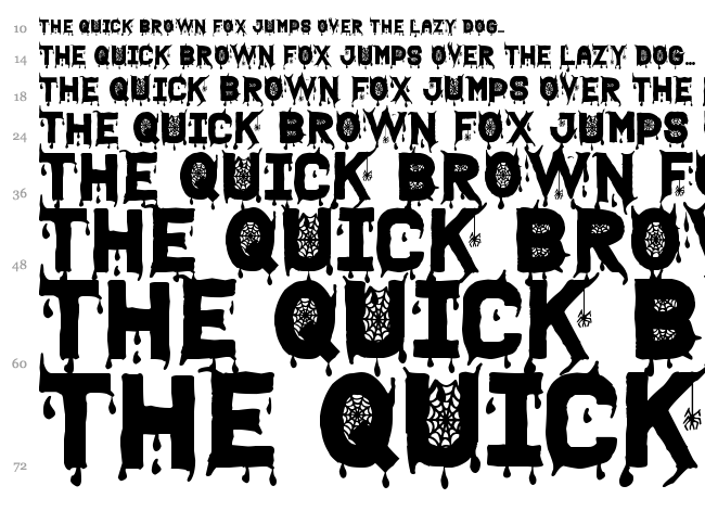 Halloween Scare St font waterfall